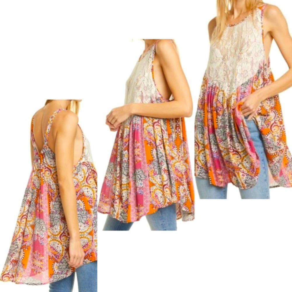 Free People Count Me In Trapeze dress, long top